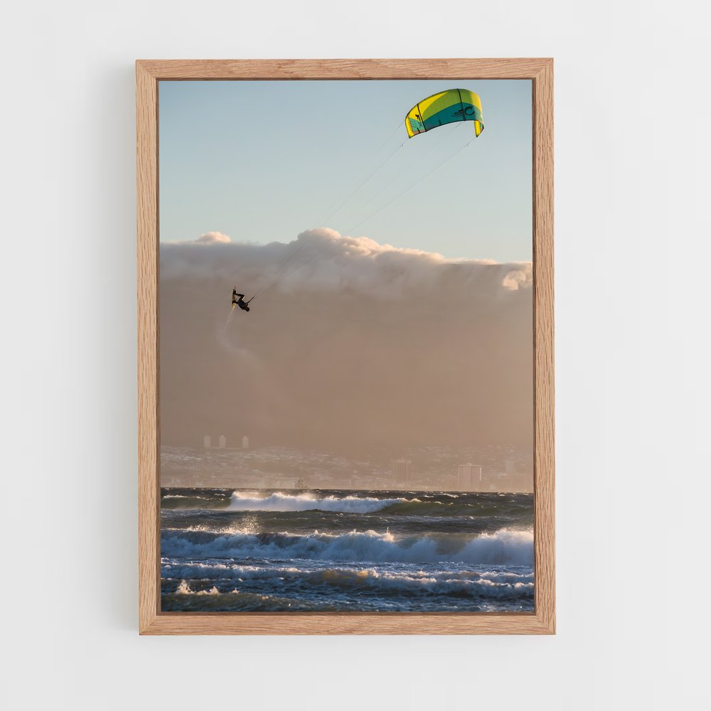 Poster Vague et Vent – affiche Kitesurf (vue 4)
